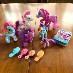 My Little Pony Figure Lot with Puzzle & Accessories